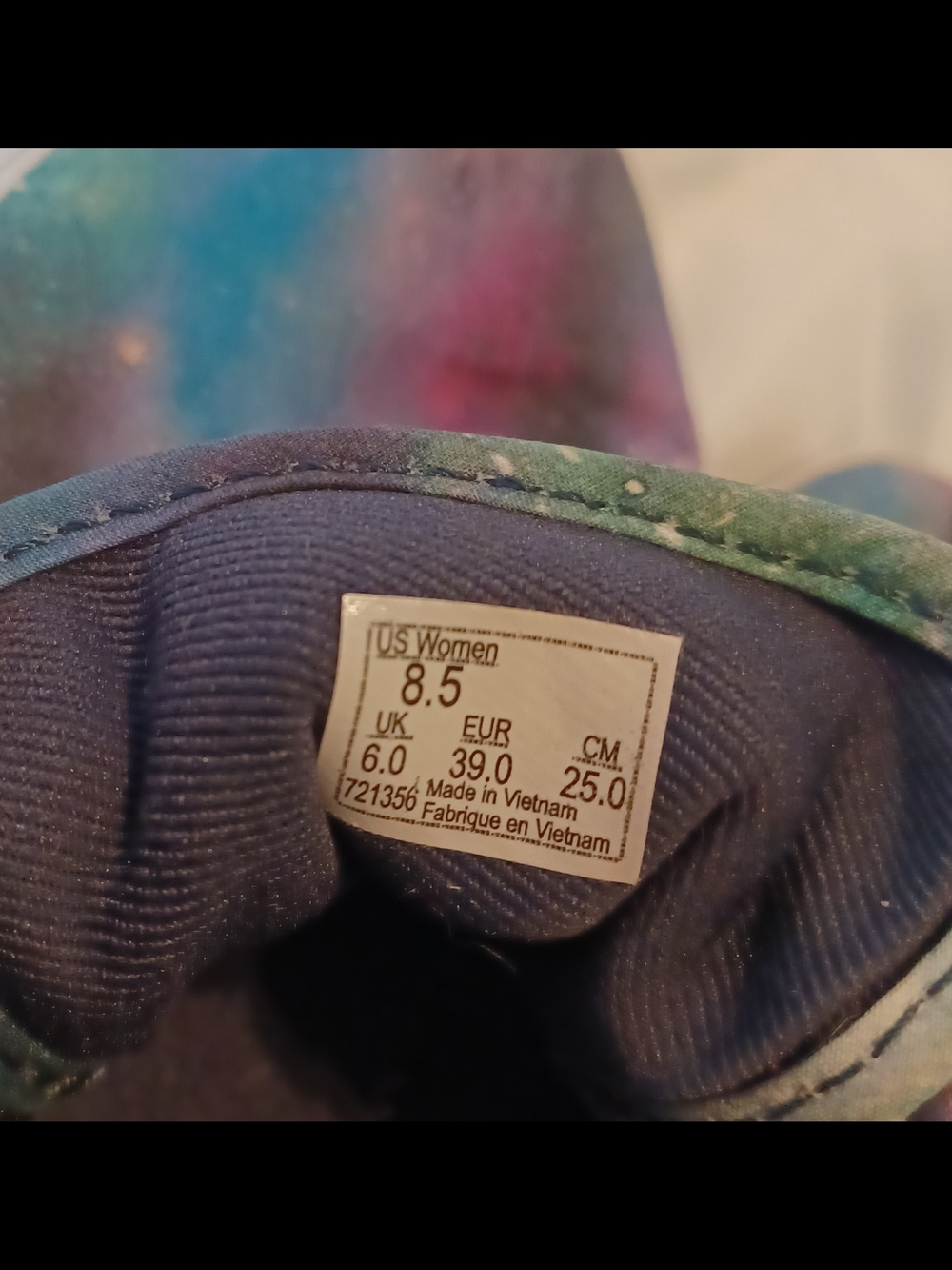 Vans Authentic Low Top Galaxy Cosmic Space Canvas Lace-up Sneakers - Multicolor - Picture 9 of 9